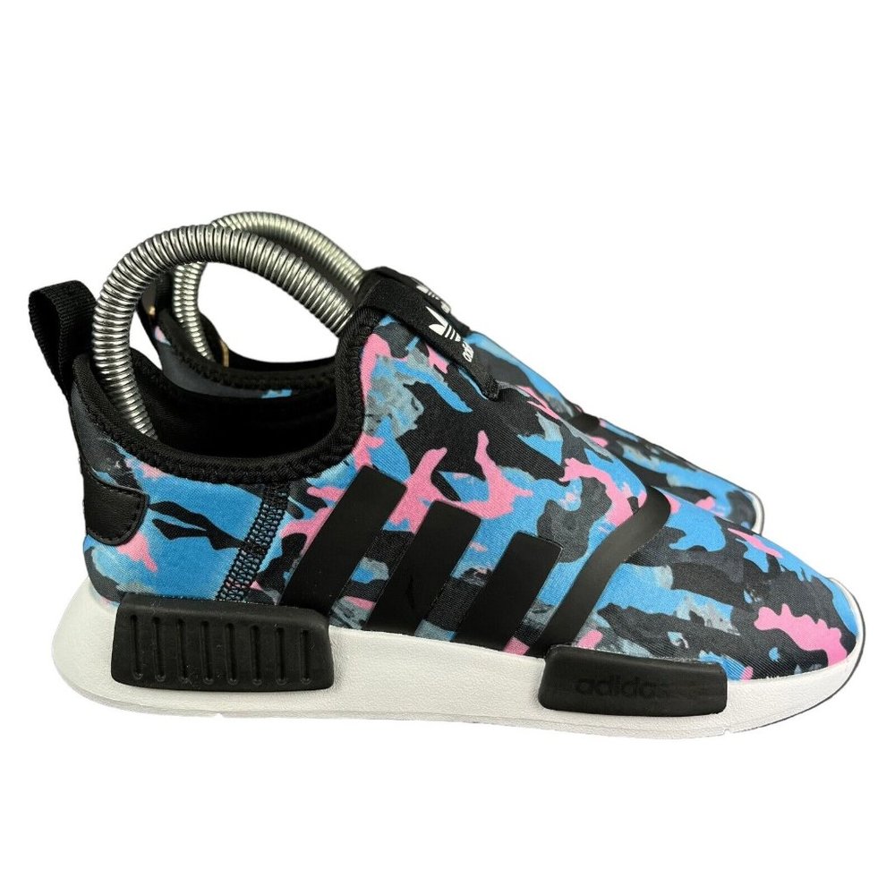 Adidas NMD 360 C Black Blue Pink Camo Slip-On Shoes HP9663 Youth Sizes 12 - 3